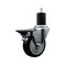 Service Caster 4'' Black Poly Swivel 1-3/4'' Expanding Stem Caster with Brake SCC-EX20S414-PPUB-BLK-PLB-134 - alternate 1